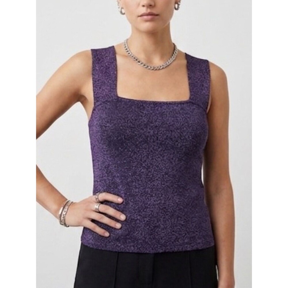 HOUSE OF HARLOW 1960 amethyst shimmer top